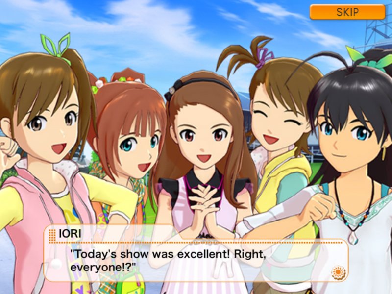 After a hard day's work in The iDOLMaSTER Shiny Festa~