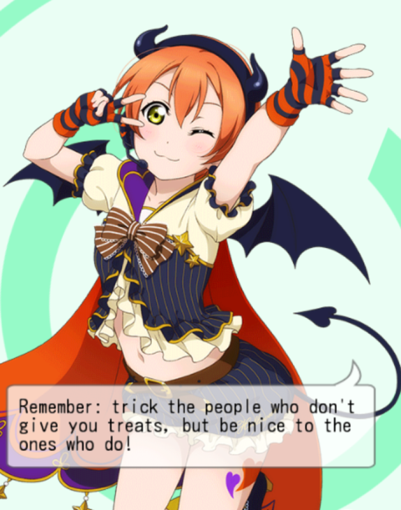 My Halloween philosophy, courtesy #LLSIF and #hoshizorarin